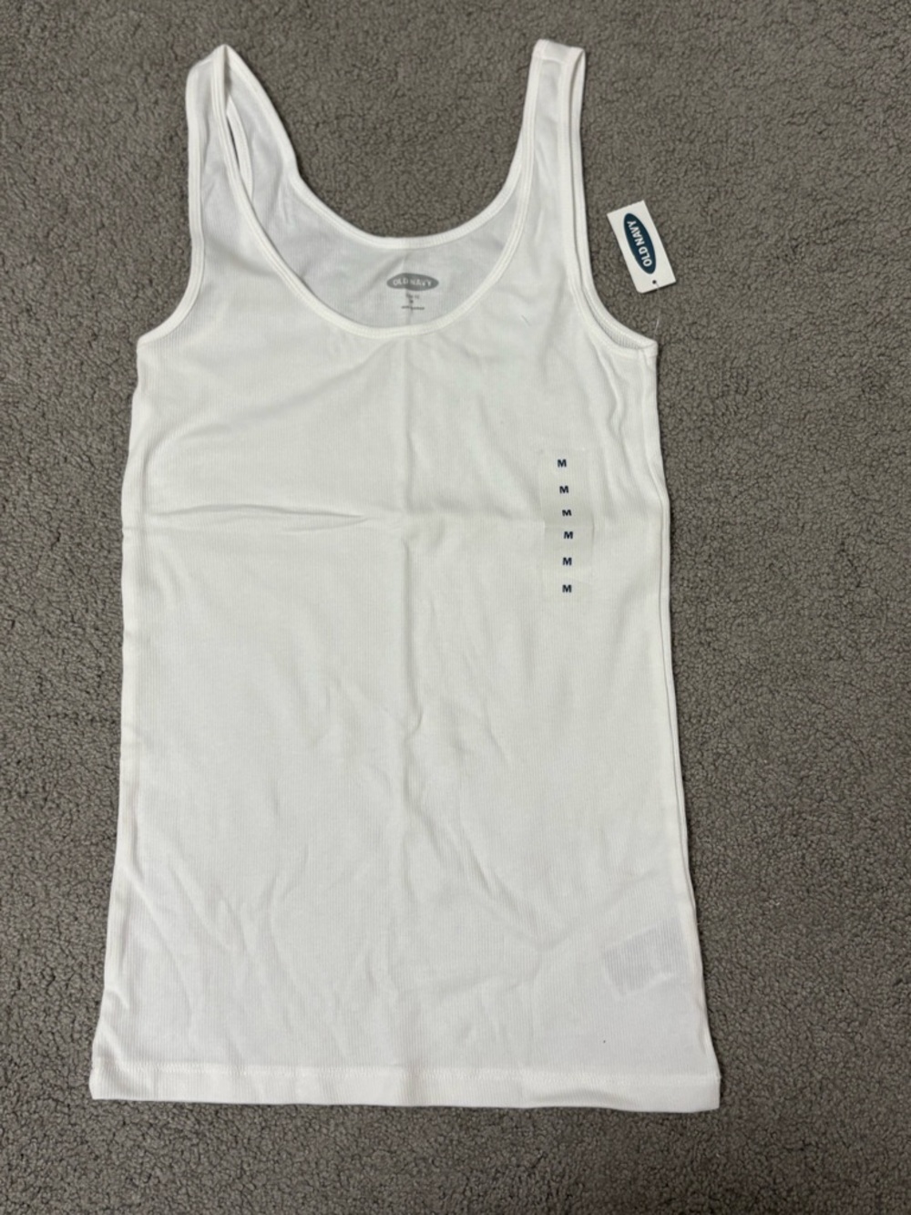 Old Navy 6 tank tops ribbed size medium pink black white yellow - Picture 3 of 7